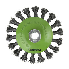 Изображение товара Корщетка для УШМ и УПМ Debever витая жесткая радиальная d115 мм М14 сталь