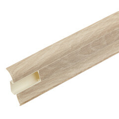 Плинтус ПВХ напольный Winart 58 мм дуб рене 2500 мм S-профиль с кабель-каналом - фото 5
