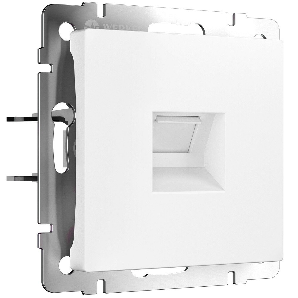 Изображение товара Встраиваемая компьютерная розетка Werkel RJ45 белая матовая IP20