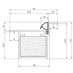 Коробка дверная скрытого монтажа Invisible 59,5х44,5х2100 мм универсальная серебро с петлями (2,5 шт.) - фото 4