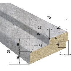 Стойка коробки Соло 70х26х2060 мм финишпленка бетон (1 шт.) - фото 2