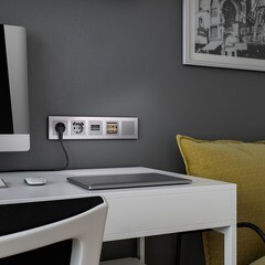 Розетка акустическая Werkel встраиваемая серебряная (a051507) - фото 3