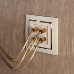 Розетка акустическая Werkel встраиваемая слоновая кость (a051468) - фото 4