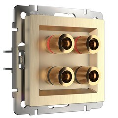 Изображение товара Розетка акустическая Werkel встраиваемая шампань рифленая (a051421)