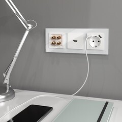 Розетка акустическая Werkel встраиваемая белая (a051140) - фото 5