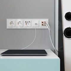 Розетка акустическая Werkel встраиваемая белая (a051140) - фото 4