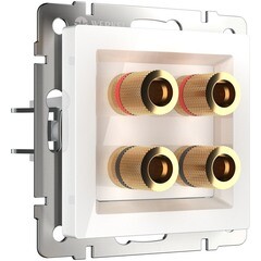 Розетка акустическая Werkel встраиваемая белая (a051140) - фото 1