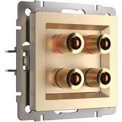 Розетка акустическая Werkel встраиваемая шампань (a050862) - фото 1