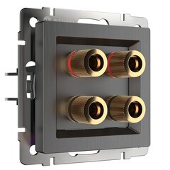 Изображение товара Розетка акустическая Werkel встраиваемая графит рифленый (a050752)