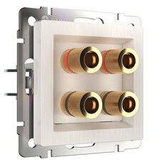 Розетка акустическая Werkel встраиваемая перламутровая рифленая (a040902)