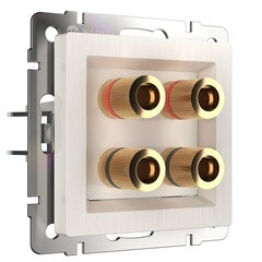 Изображение товара Розетка акустическая Werkel встраиваемая перламутровая рифленая (a040902)