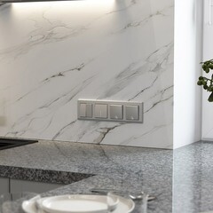 Выключатель Werkel одноклавишный встраиваемый серебряный матовый проходной с подсветкой (a063615) - фото 3