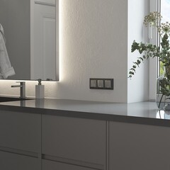 Рамка Werkel Stark трехместная графит матовая (a063117) - фото 2