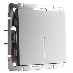 Изображение товара Выключатель Werkel одноклавишный встраиваемый серебряный матовый (a063607)