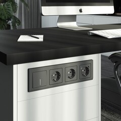 Рамка Werkel Stark четырехместная графит матовая (a063118) - фото 2