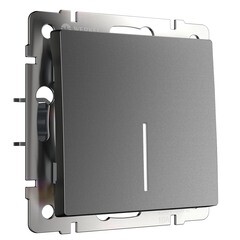 Изображение товара Выключатель Werkel одноклавишный встраиваемый графит матовый (a063096)