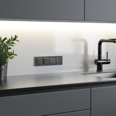 Рамка Werkel Stark четырехместная графит матовая (a063118) - фото 3