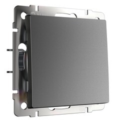 Изображение товара Выключатель Werkel одноклавишный встраиваемый графит матовый проходной (a063097)