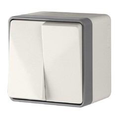 Выключатель Werkel Gallant двухклавишный накладной слоновая кость (a036777) - фото 1