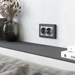 Рамка для двойной розетки Werkel Stark графит матовая (a063120) - фото 2