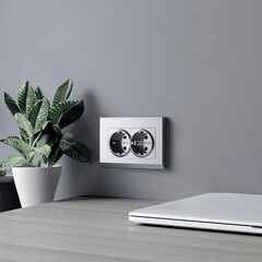 Розетка Werkel встраиваемая серебряная матовая (a063619) - фото 2