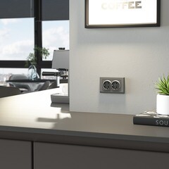 Розетка Werkel встраиваемая графит матовый (a063107) - фото 2