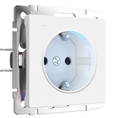 Розетка Werkel встраиваемая белая матовая с подсветкой (a062405) - фото 1