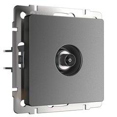 Розетка телевизионная Werkel встраиваемая графит матовый (a063109) - фото 1