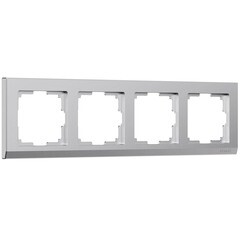 Рамка Werkel Stark четырехместная серебряная матовая (a063456) - фото 1