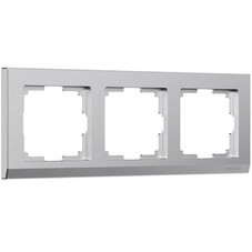 Рамка Werkel Stark трехместная серебряная матовая (a063455)