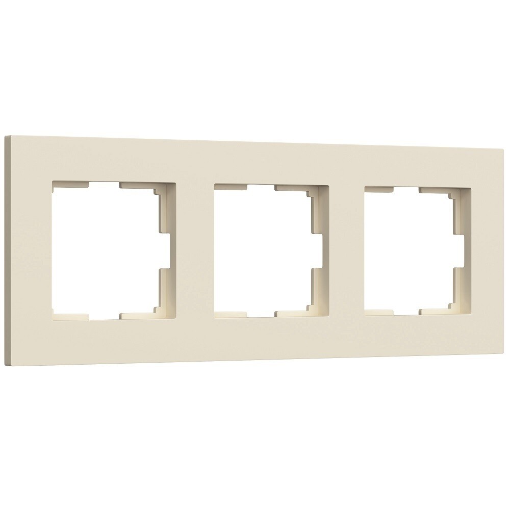 Изображение товара Рамка трехместная Werkel Slab айвори софт из поликарбоната