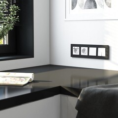 Рамка Werkel Slab четырехместная черная софт (a062802) - фото 2