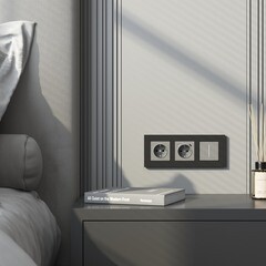 Рамка Werkel Slab трехместная черная софт (a062801) - фото 2