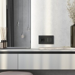 Рамка Werkel Slab двухместная черная софт (a062800) - фото 2