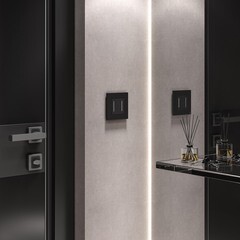 Рамка Werkel Slab одноместная черная софт (a062799) - фото 2