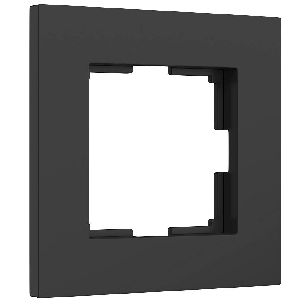 Изображение товара Рамка Werkel Slab одноместная черная софт для розетки