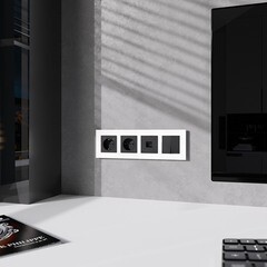 Рамка Werkel Slab четырехместная белая софт (a062797) - фото 2