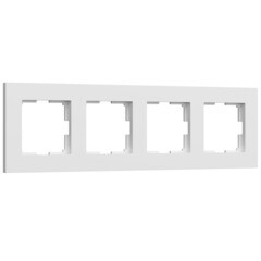 Рамка Werkel Slab четырехместная белая софт (a062797) - фото 1