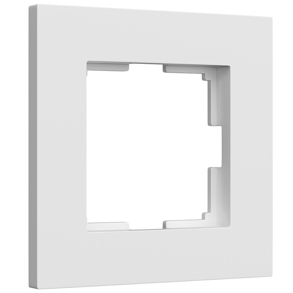 Изображение товара Рамка Werkel Slab одноместная белая софт для розетки IP20