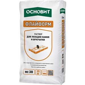 Раствор для укладки камня Основит Флайформ МС30 G серый 020 25 кг ...