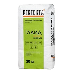 Шпаклевка цементная Perfekta Глайд Премиум финишная белая 20 кг ...