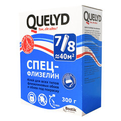 Клей для флизелиновых обоев Quelyd Спец-флизелин 50 кв.м 300 г - фото 7