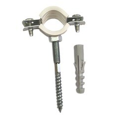 Хомут сантехнический 1/2" 20-24 мм оцинкованная сталь со шпилькой и дюбелем - фото 3