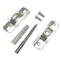 Хомут сантехнический 1/2" 20-24 мм оцинкованная сталь со шпилькой и дюбелем - фото 2