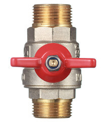 Кран шаровой латунный Valtec Base 3/4 НР(ш) х 3/4 НР(ш) бабочка прямой (VT.219.N.05) - фото 2