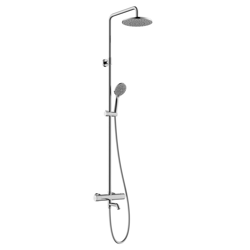 Изображение товара Душевая система Esko STT с верхним душем с лейкой с изливом хром (STT1000) Изображение товара Душевая система Esko STT с верхним душем с лейкой с изливом хром (STT1000)