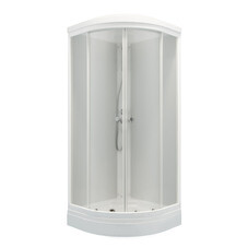 Душевая кабина Triton Ультра 80х80х217,5 см стекло прозрачное 4 мм с низким поддоном полукруг