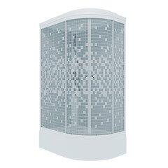 Изображение товара Душевая кабина Triton Коралл 120х80х231,5 см стекло тонированное 4 мм со средним поддоном асимметрия левая