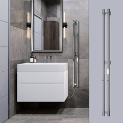 Полотенцесушитель электрический Indigo Style 1200х100 мм 65 Вт с терморегулятором хром - фото 6