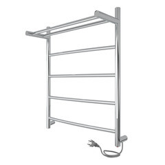 Полотенцесушитель электрический Indigo Arc с полкой 600х500 мм 80 Вт хром - фото 3